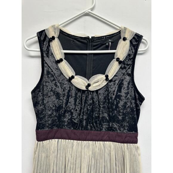 Ryu Velvet Mesh Pleated Mini Dress S | Coquette Fairygrunge Y2K Indie - Picture 4 of 11